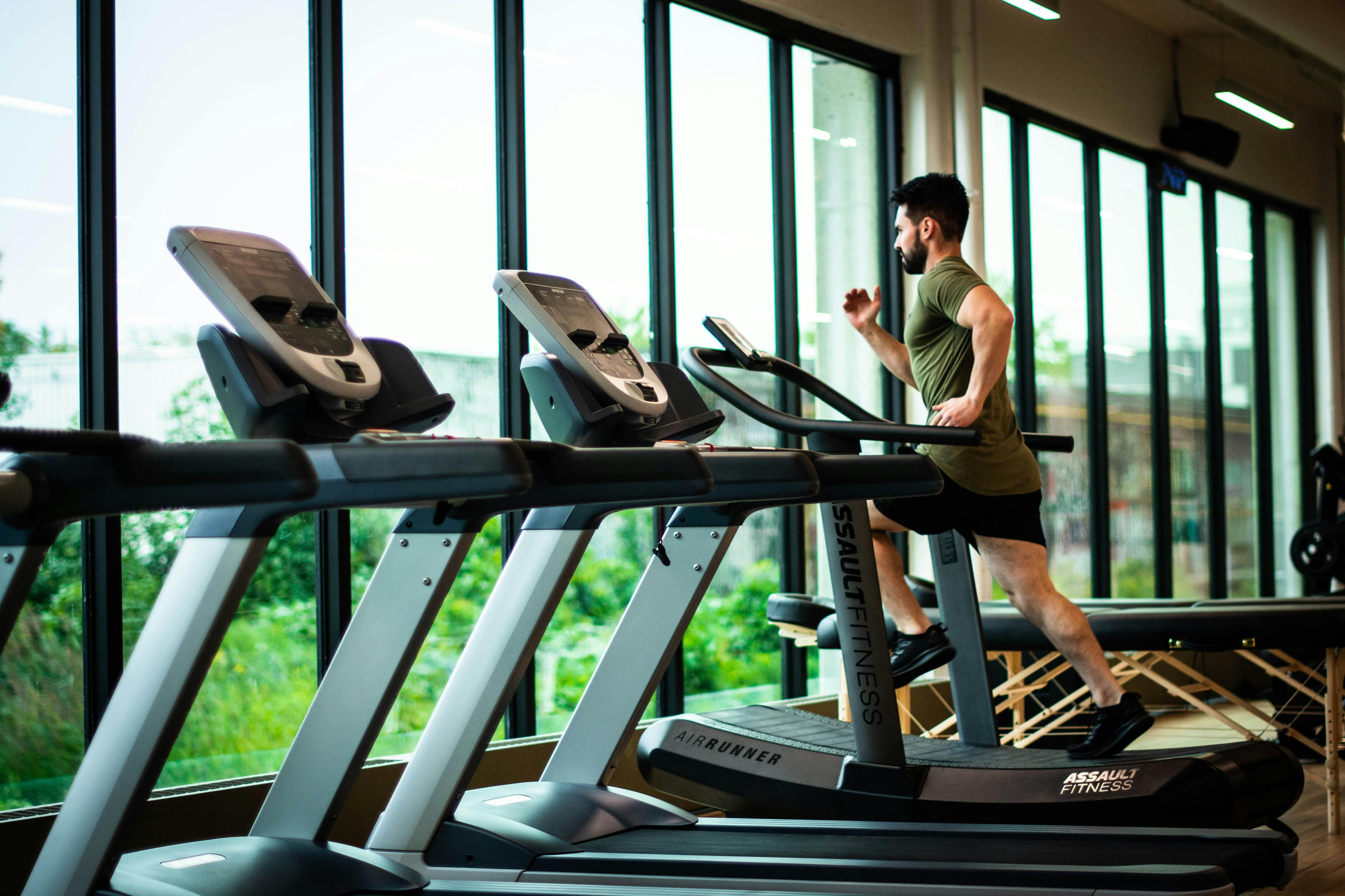 Gym training scene